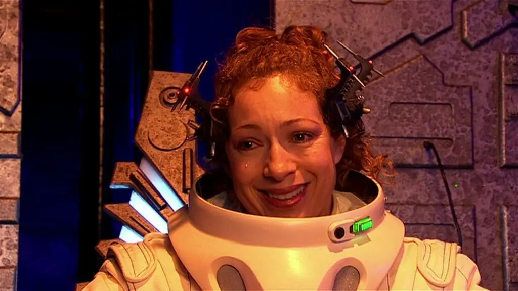 River Song, hooked up to the computer, sacrificing her life
