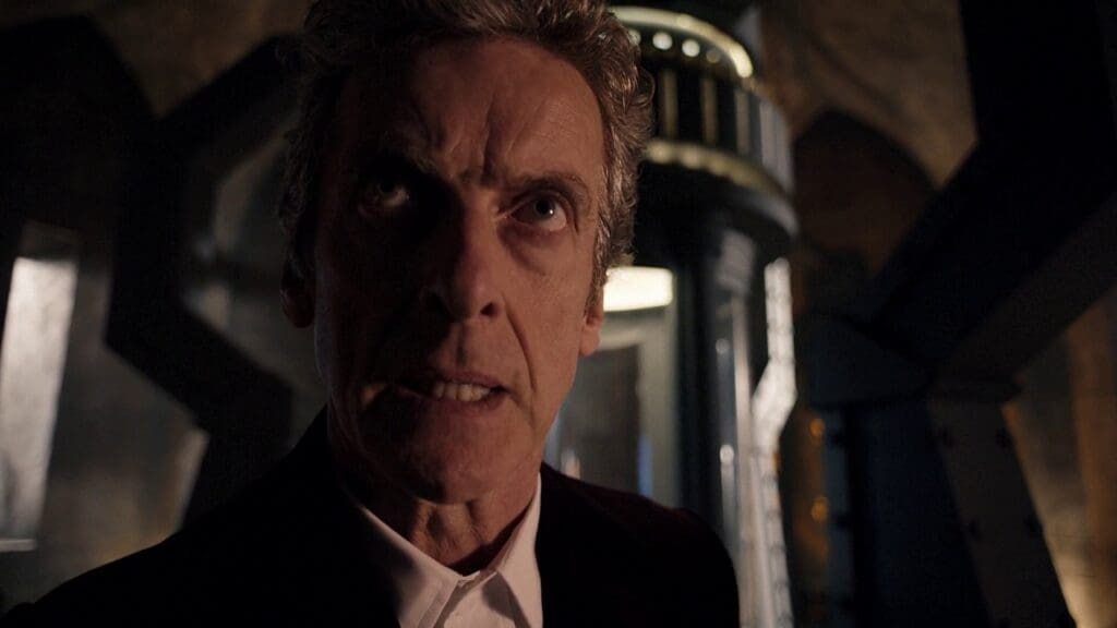 The 12th Doctor, very angry.
