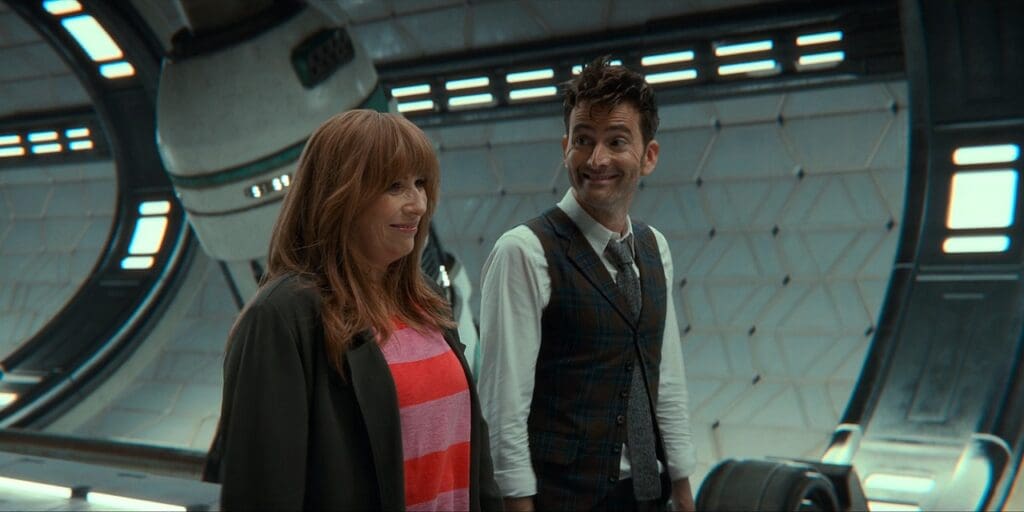 Donna and The Doctor talking