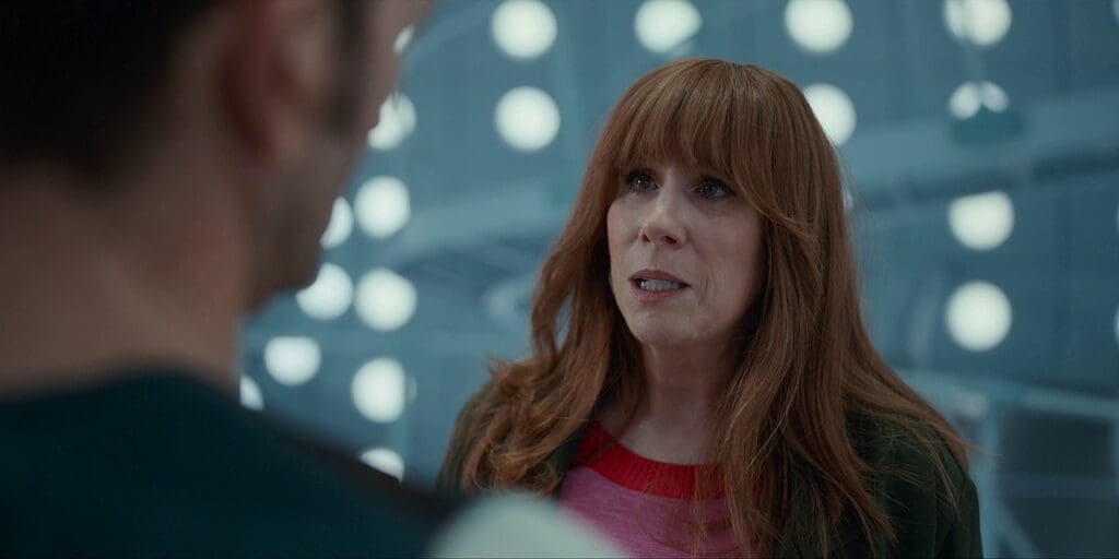 Donna, having an emotional conversation with the 14th Doctor