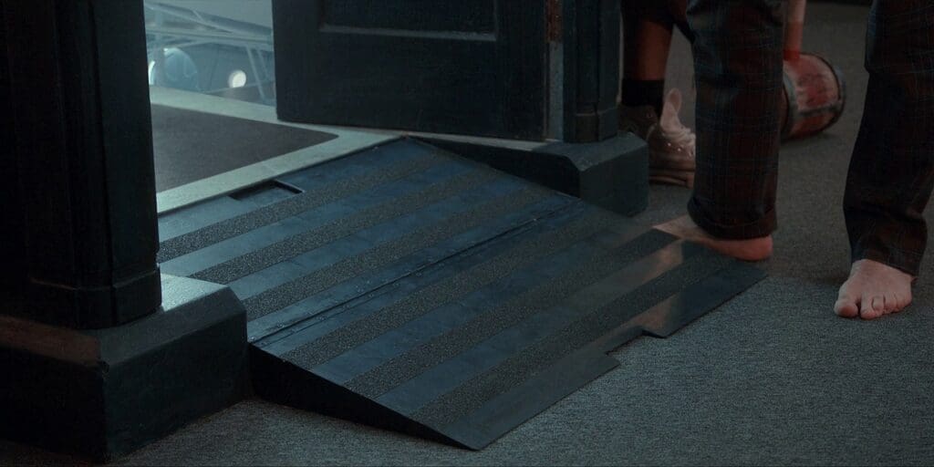 A wheelchair-accessible ramp to get into the TARDIS