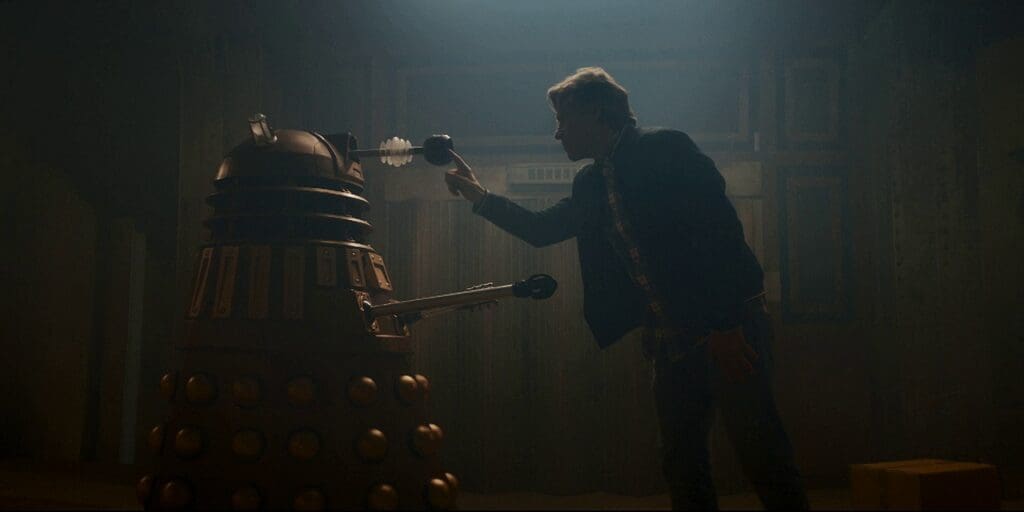 Dan touching the Dalek