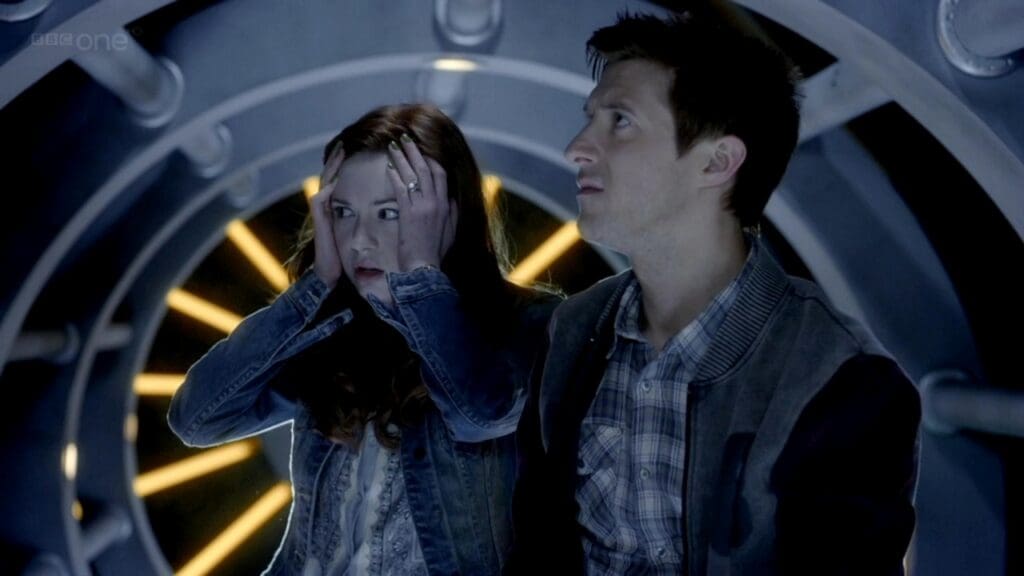 Amy and Rory in the Tesselecta