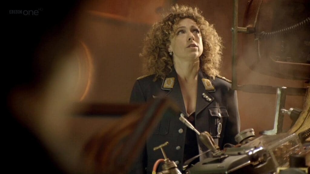 River Song, flying the TARDIS
