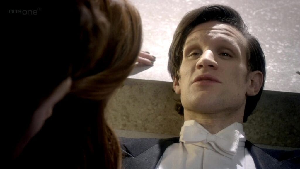 The Doctor, on the floor dying