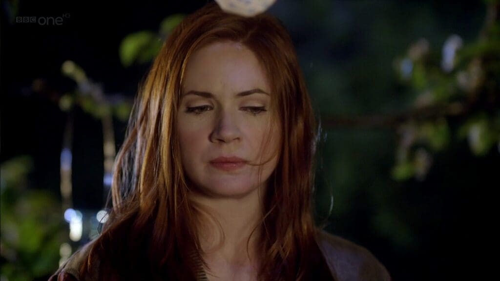 Amy Pond, coming to a realisation she's not happy about